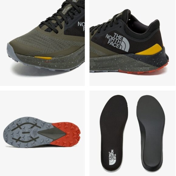 NEW THE NORTH FACE Men's Vectiv Enduris Trail Running Shoes Taupe Green 128mn - Picture 4 of 14